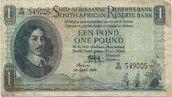 1 font pound 1950.04.15. Dél Afrika Suid Afrikaanse Ritka