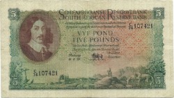 5 font pound pounds 1959.06.18. Dél Afrika Suid Afrikaanse Ritka