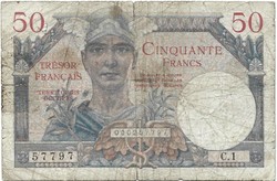 50 frank francs 1947 Tresor Franciaország Ritka