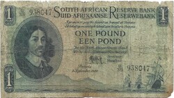 1 font pound 1949.09.03. Dél Afrika South African Ritka