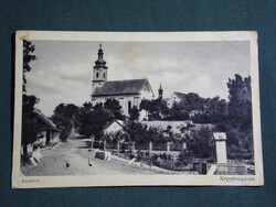 Képeslap,Andocs,Kegytemplom látkép,utca részlet,Ferenc rend kiadás Andocs,1930-