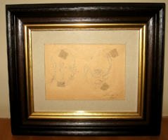 TAVASZI ÁRESÉS ! CSODÁS GARANTÁLTAN EREDETI HOLLÓ LÁSZLÓ  /1887-1976 / PORTRÉK 1941