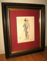 TAVASZI ÁRESÉS ! CSODÁS GARANTÁLTAN EREDETI HOLLÓ LÁSZLÓ  /1887-1976 / GRAFIKA 1967
