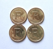 75 éves a Forint, 5 Forint 2021. "R" betűk. 4 db.