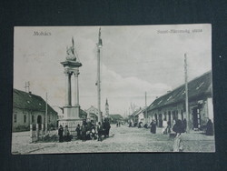 Képeslap,Mohács,Szentháromság tér,piac,vásár részlet,Ehrenfeld antal áruház,üzlet,1907-    -zöld-