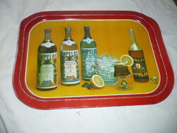 Régi retro ampelos vermouth fém reklám ital tálca