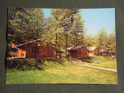 Képeslap,Abaliget,kemping,bungaló látkép,részlet, 1981-