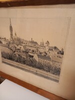 Rékassy Csaba (1937-1989) Buda víziváros 1972 Művészileg ellenőrizve RÉZKARC  ·