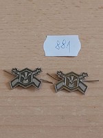 MN VEGYIVÉDELEM TISZTHELYETTES FEGYVERNEMI JELVÉNY 881.