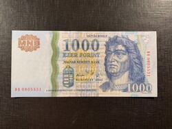 *** RITKA UNC 2005-ös zöld biztonsági csíkos 1000 ft ***