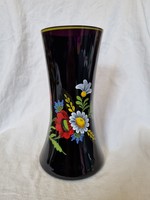 Karcagi fekete üveg váza