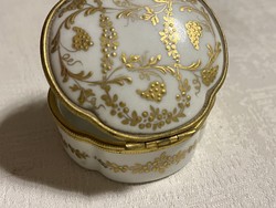 Antik Lemoges francia jelzett porcelán szelence