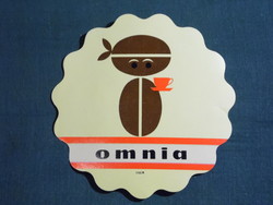 Kávé címke,Omnia kávé,1960-