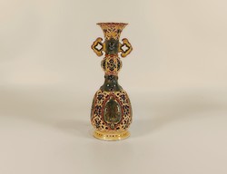 ZSOLNAY IVORY WANDA ANTIK PORCELÁN KIS VÁZA 18 CM MÉLYNYOMÁSOS JELÖLÉS (R014)