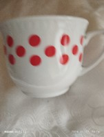 Piros pöttyös kakaós csésze  ritka