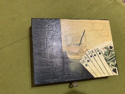 Wooden Card Holder Box, Hand-Painted