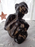 VINTAGE MAJOLICA ,PÁROS MAJOM FIGURA