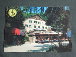 Képeslap,Aggtelek nemzeti park,Jósvafő Tengerszem szálló,étterem látkép,részlet,1990-