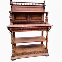 Antique Neo-Renaissance Glass Cabinet 1.