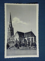 Képeslap,Bátaszék,Róm. kat templom látkép,Baura József papírkereskedő kiadás,1940-