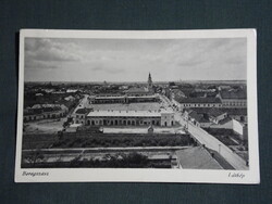 Képeslap,Ukrajna,Beregszász,Főtér,piactér,templom látkép részlet,1944-