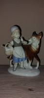 Hibátlan, GDR piroska és a farkas porcelán figura