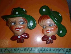 Cserép díszek, wc (toalett) ajtóra
