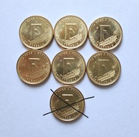 75 éves a Forint, 5 Forint 2021. "F" betűk. 6 db.