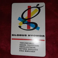 Globus Nyomda  kártyanaptár 1971
