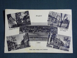 Képeslap,Bonyhád,Perczel utca,Horthy tér,Szent Imre utca látkép,részlet,1941-