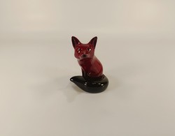 ROYAL DOULTON - FLAMBÉ, ÖKÖRVÉR MÁZAS RÓKA FIGURA! (H130)