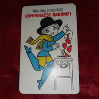 Konyhakész baromfi kártyanaptár 1971