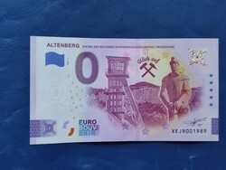 NÉMETORSZÁG 0 EURO 2024 ALTENBERG! GLÜCK AUF! JÓ SZERENCSÉT! BÁNYÁSZ! RITKA EMLÉK PAPÍRPÉNZ! UNC