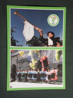 Képeslap,Budapest,Budafok,mozaik,pezsgő és borfesztivál látkép,részlet,1990-