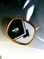 Hetvenesévekbeli, tűzarnyozott  fekete-fehér art deco bross  700.