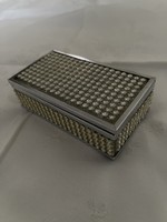 Tündéri fém üveg, tükrös ékszertartó doboz.
