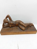 Pauli Antal, fekvő akt, 22 x 8 cm-es nagyságú,terrakotta. 8320