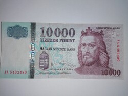 10.000,- Ft-os AA sorozatú, 2004-es bankjegy