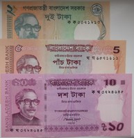 Banglades 2-5-10 taka 2011-12 UNC