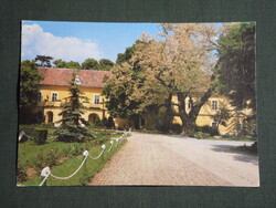 Képeslap,Bábolna,állami gazdaság,lótenyésztés,park látkép,részlet,1980-