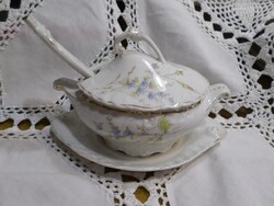 Antik porcelán mustáros tálka