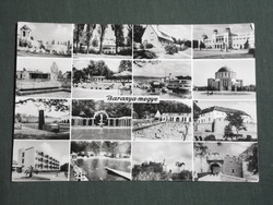 Képeslap,Baranya megye,mozaik,Szigetvár,Pécs,Siklós,Pécsvárad,Mohács,Abaliget,1970-
