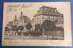 Régi képeslap. Temesvár Pályaudvar 1903 futott hosszúcímzett bélyeggel. Gyűjtői darab.