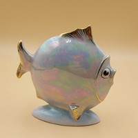 Retro  lüszteres Kőbányai/ Drasche porcelán hal figura