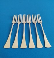 Ezüst süteményes villa vágóéllel 6 db angol fazon