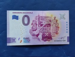 NÉMETORSZÁG 0 EURO 2024 ANNABERG-BUCHHOLZ! BÁNYÁSZ! RITKA EMLÉK PAPÍRPÉNZ! UNC
