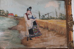 Antik szignált festmény 430