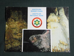 Képeslap,Aggtelek nemzeti park,Jósvafő,baradla barlang,cseppkő,denevér látkép,részlet,1980-