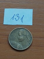 JUGOSZLÁVIA 10 DINÁR 1955 Alumínium-Bronz,  "DINCIC F.M" szöveg  #131