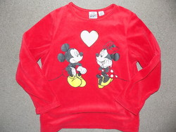 Mickey-Minnie plüss felső, 7-8 évesre